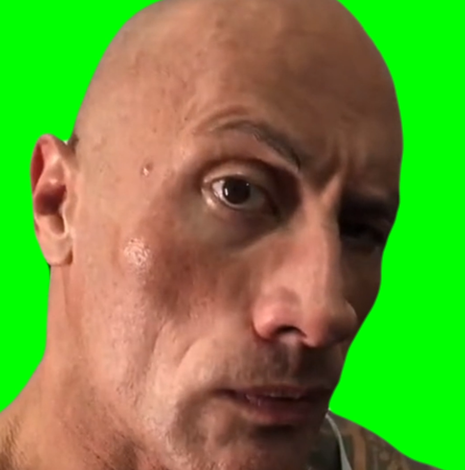 The Rock Eyebrow Raise meme (Green Screen) – CreatorSet