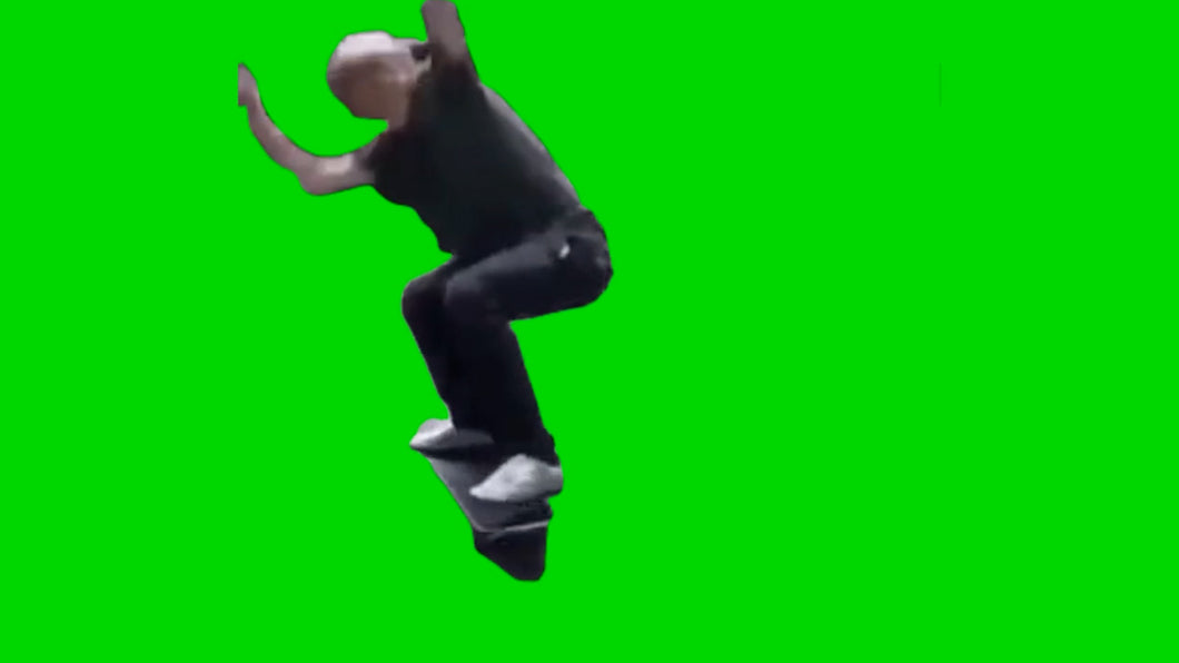 Skateboard Fail (Green Screen)