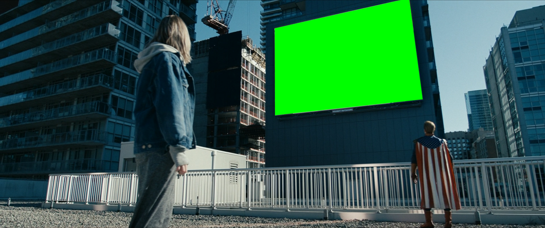 Homelander Watching On A Big Screen (Green Screen)