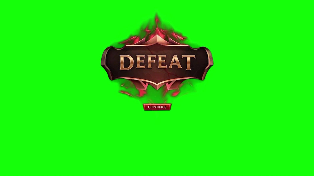 League of Legends 'Defeat' (Green Screen)