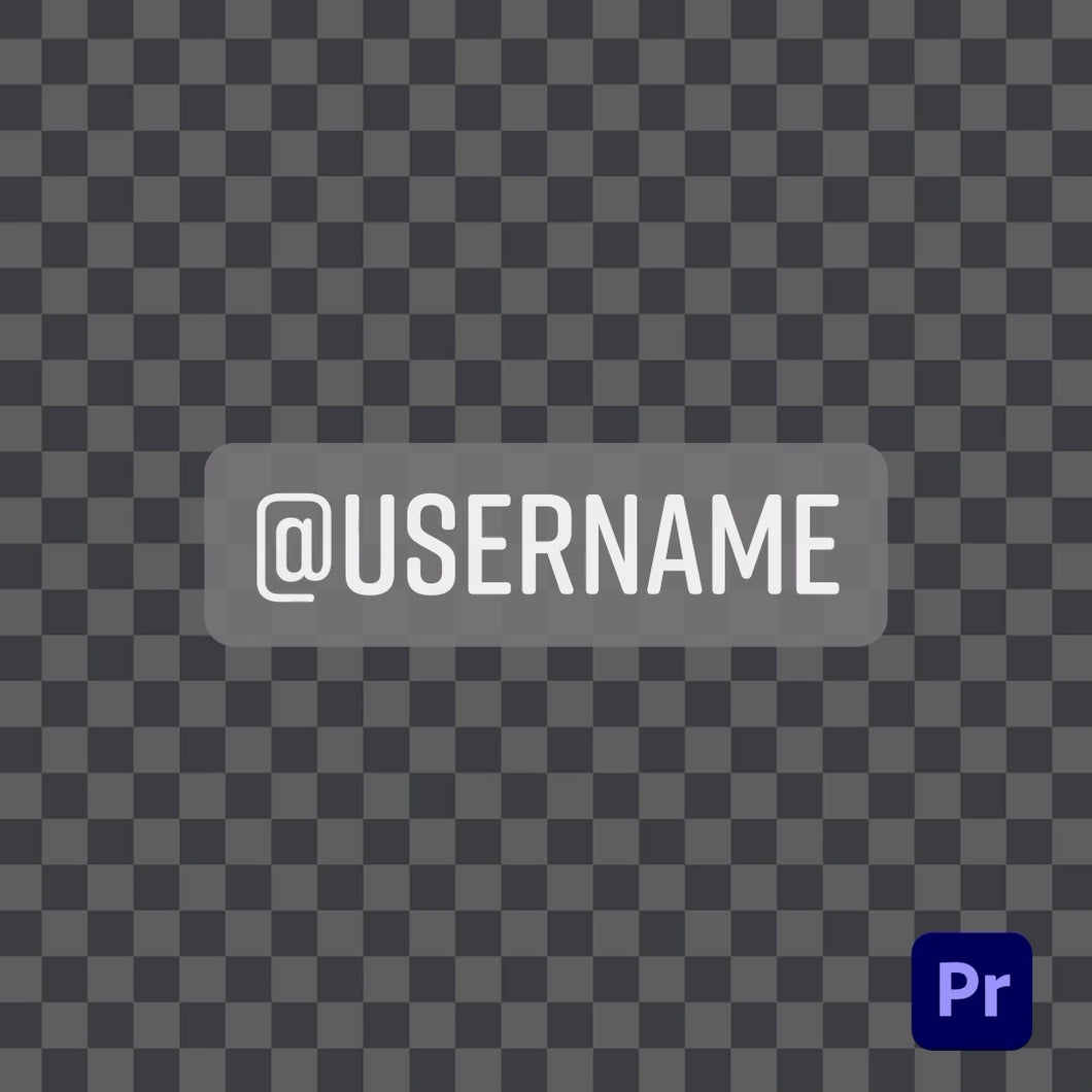 Instagram Name Tag Template (Premiere Pro)