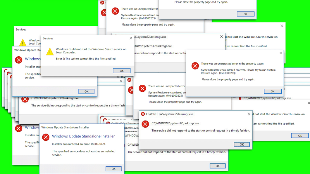 Windows 10 Errors (Green Screen)
