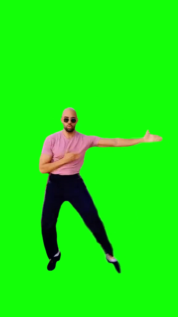 Andrew Tate Look-a-Like Dancing Afro-Beat (Green Screen)